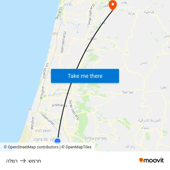 רמלה to חרמש map