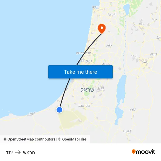 יתד to חרמש map