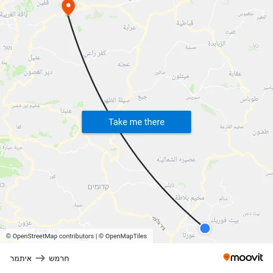 איתמר to חרמש map