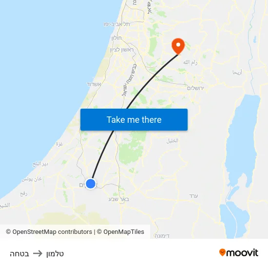 בטחה to טלמון map