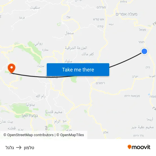 גלגל to טלמון map