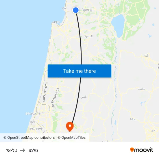 טל-אל to טלמון map