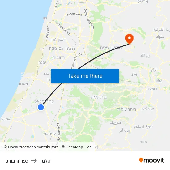 כפר ורבורג to טלמון map