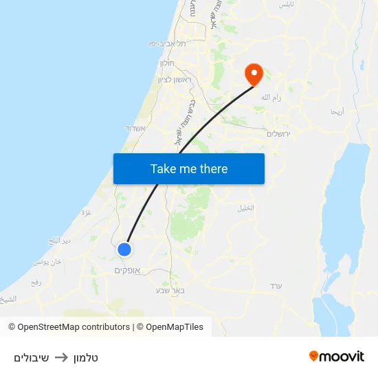 שיבולים to טלמון map
