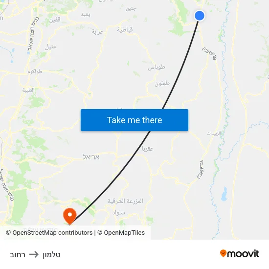 רחוב to טלמון map