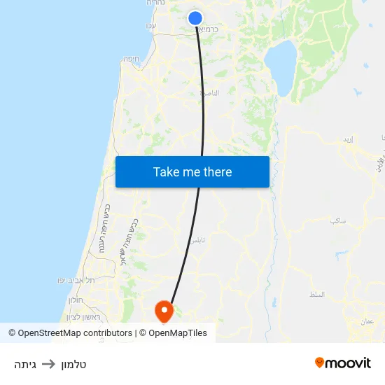 גיתה to טלמון map