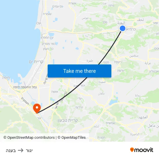 בענה to יגור map