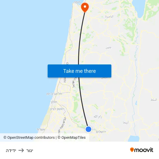 ידידה to יגור map