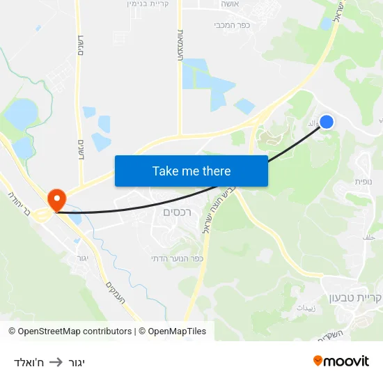 ח'ואלד to יגור map