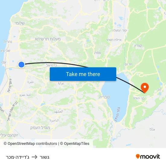ג'דיידה-מכר to גשור map