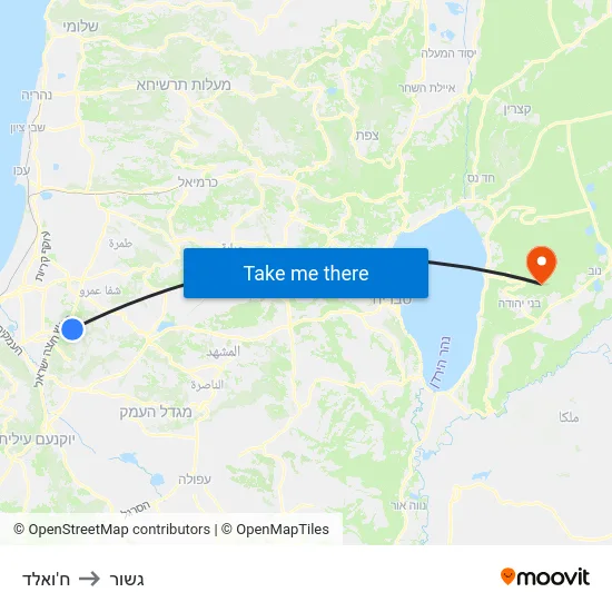 ח'ואלד to גשור map