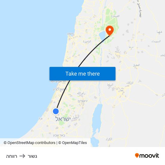 רווחה to גשור map