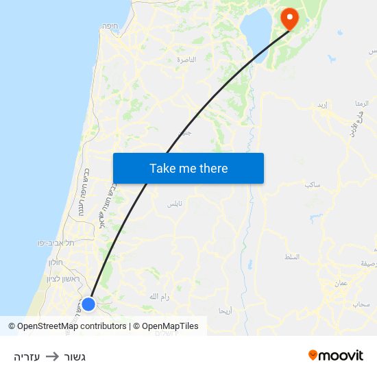 עזריה to גשור map