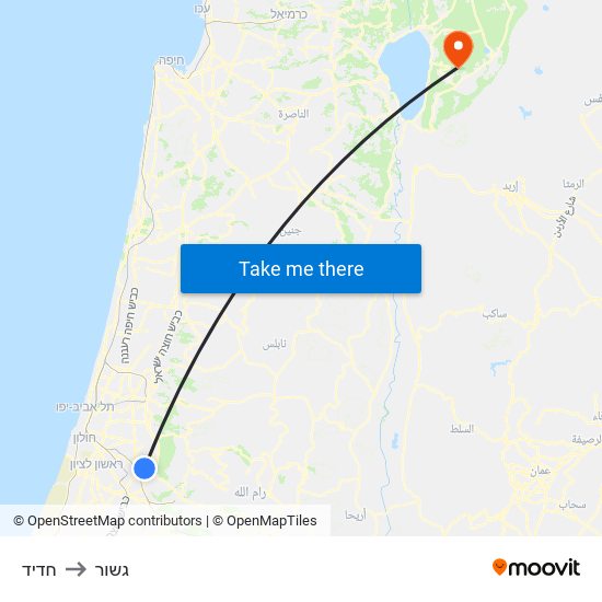 חדיד to גשור map