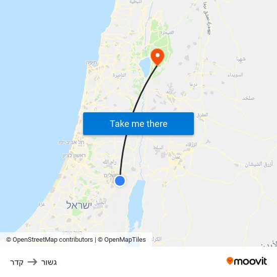 קדר to גשור map