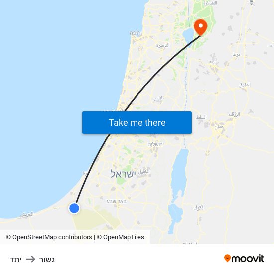 יתד to גשור map