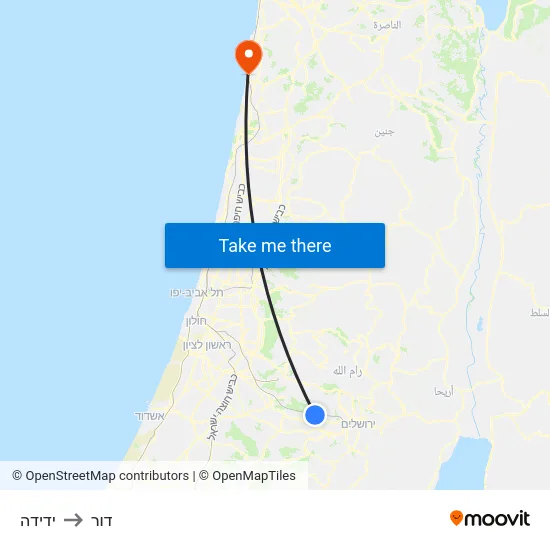 ידידה to דור map