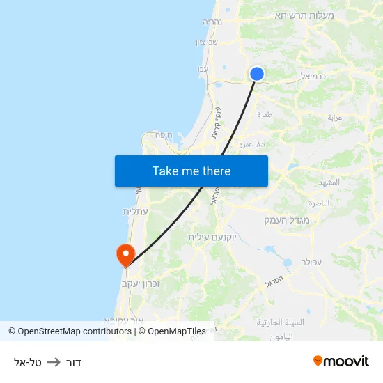טל-אל to דור map
