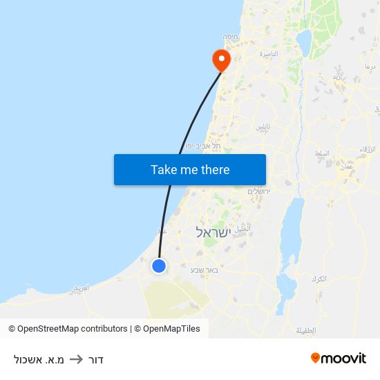 מ.א. אשכול to דור map