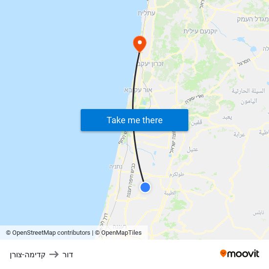 קדימה-צורן to דור map