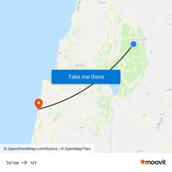 אורטל to דור map