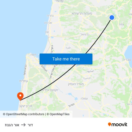 אור הגנוז to דור map