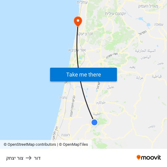 צור יצחק to דור map