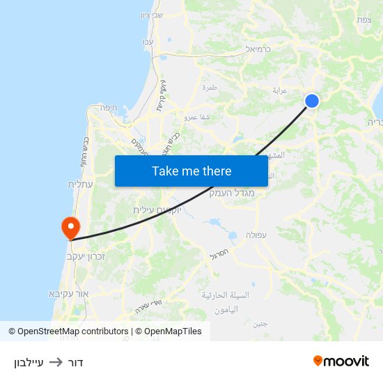 עיילבון to דור map