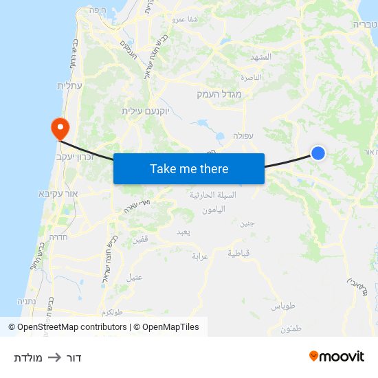 מולדת to דור map