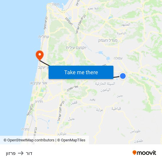 פרזון to דור map