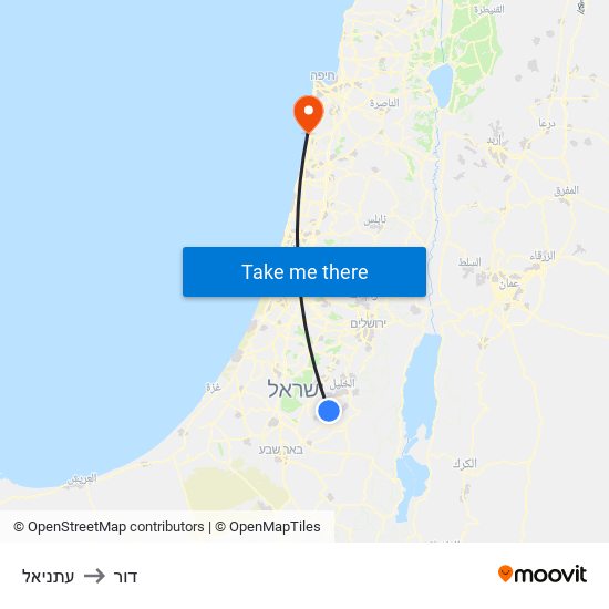 עתניאל to דור map