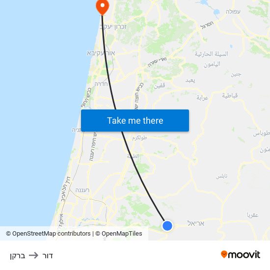 ברקן to דור map