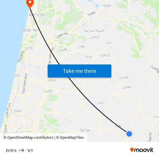 גיתית to דור map