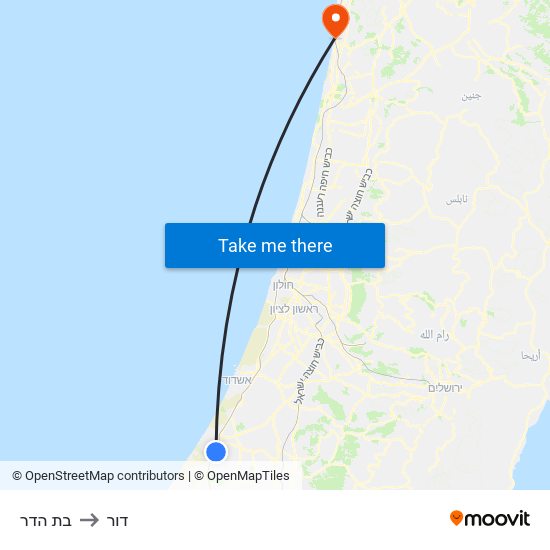 בת הדר to דור map
