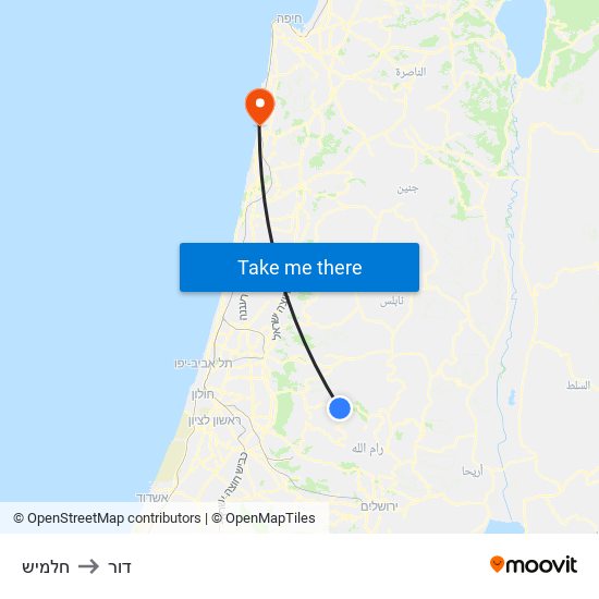 חלמיש to דור map