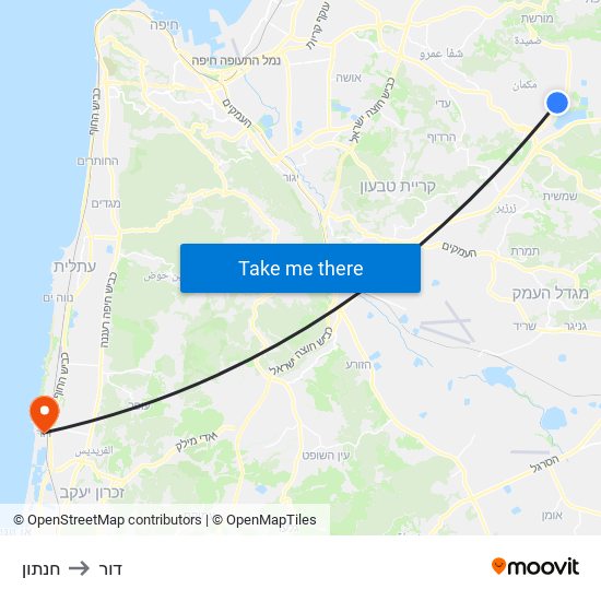 חנתון to דור map