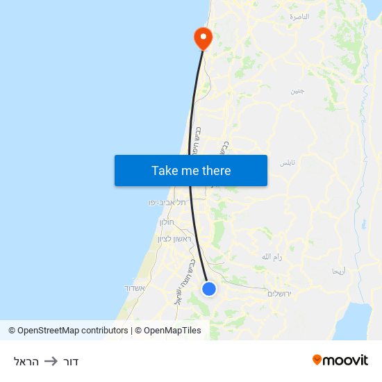 הראל to דור map