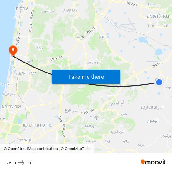 גדיש to דור map