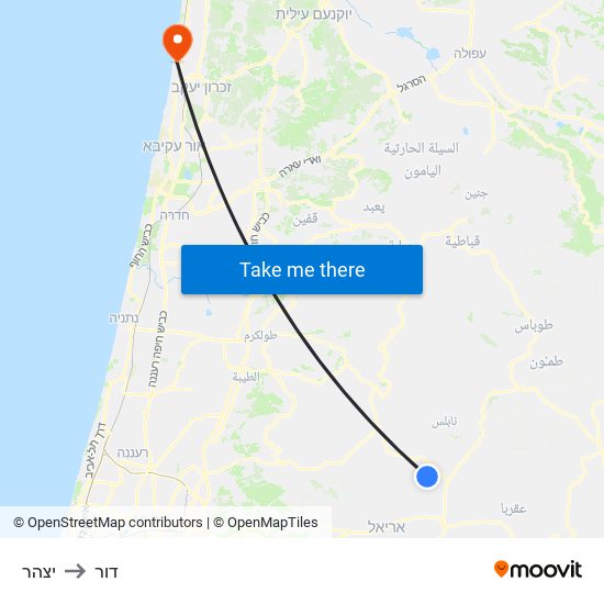 יצהר to דור map