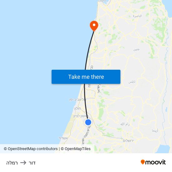 רמלה to דור map