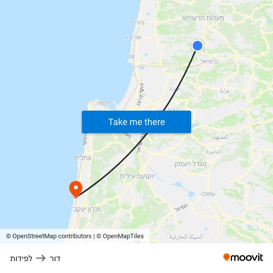 לפידות to דור map