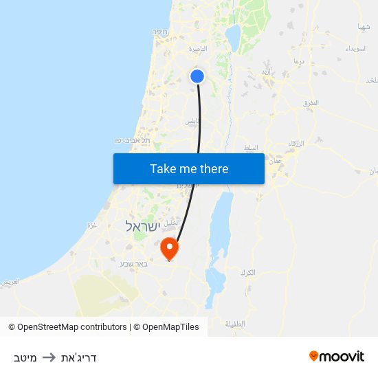 מיטב to דריג'את map