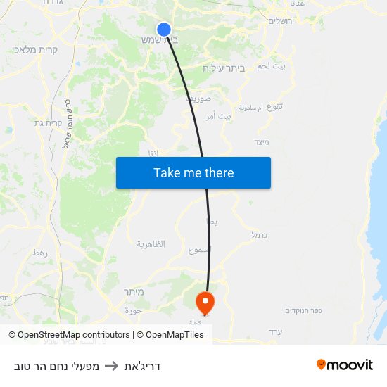 מפעלי נחם הר טוב to דריג'את map