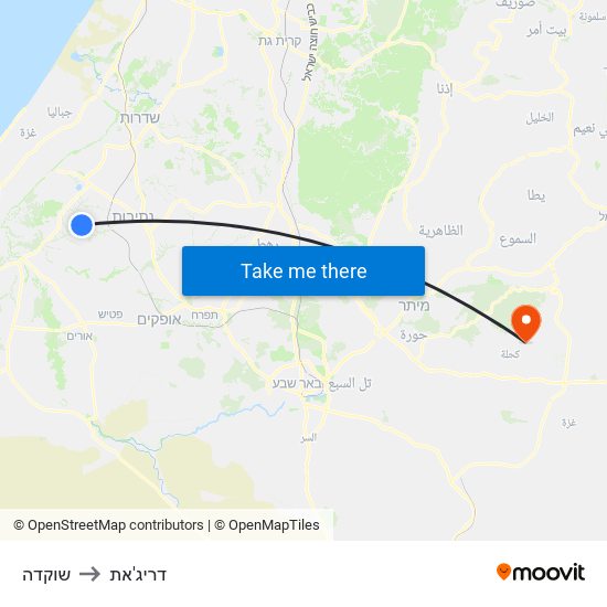 שוקדה to דריג'את map