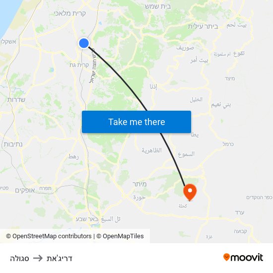 סגולה to דריג'את map