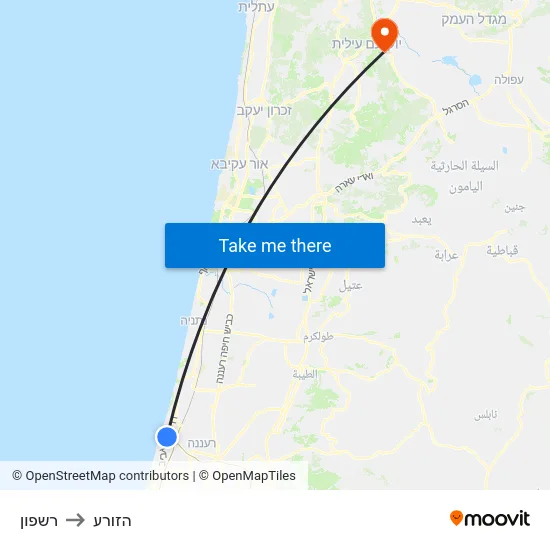 רשפון to הזורע map