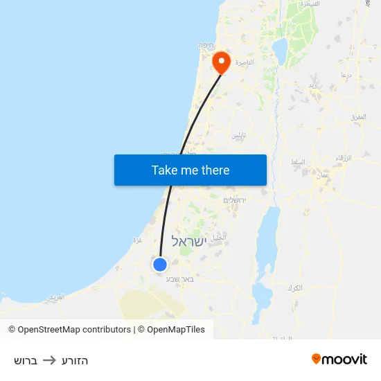 ברוש to הזורע map