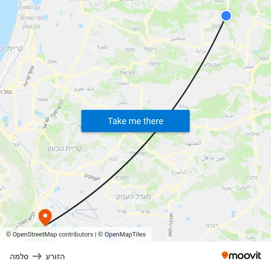 סלמה to הזורע map