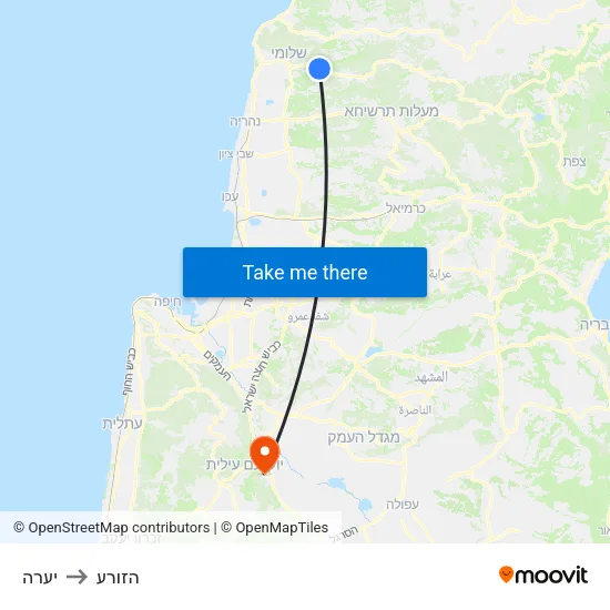 יערה to הזורע map