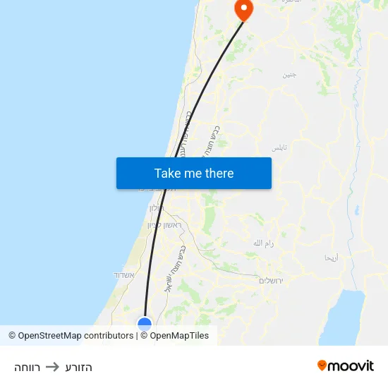 רווחה to הזורע map